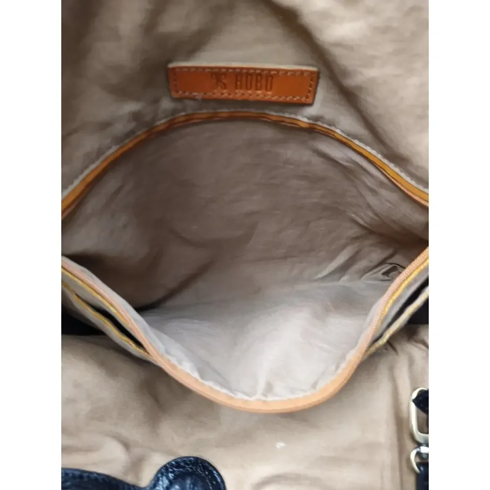 HOBO Black Leather Double Handles Shoulder Bag